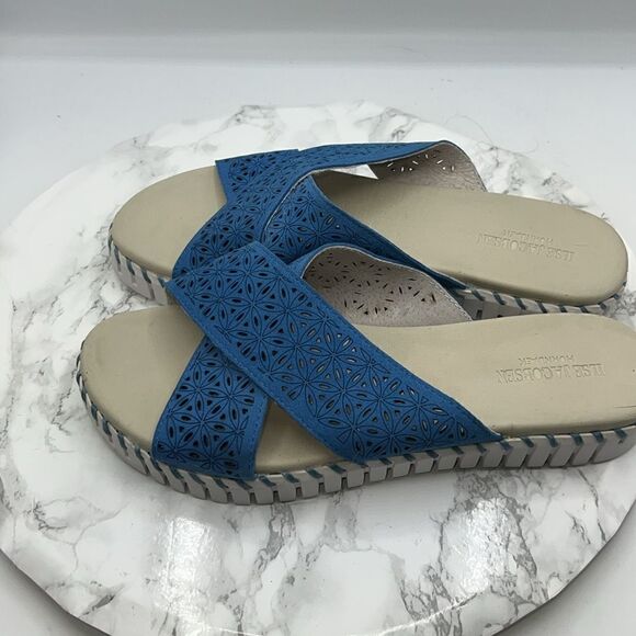 ILSE JACOBSEN Light Regata Tulip Crossband Slip-On Slide Sandals-44 NWOT - Picture 3 of 6